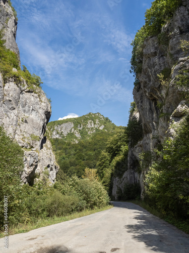 Landscape from Cerna Valley, ( Valea Cernei ), Mehedinți county, Romania