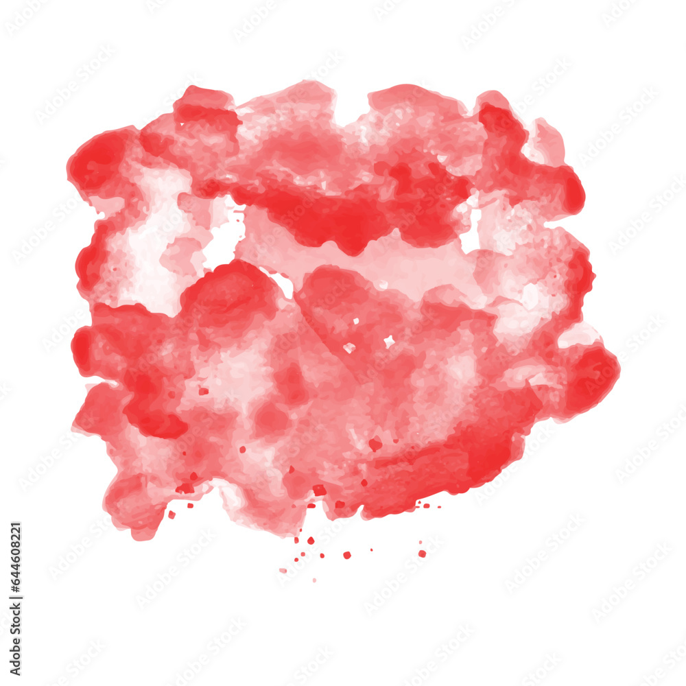 Stylish red watercolor splatter texture stain
