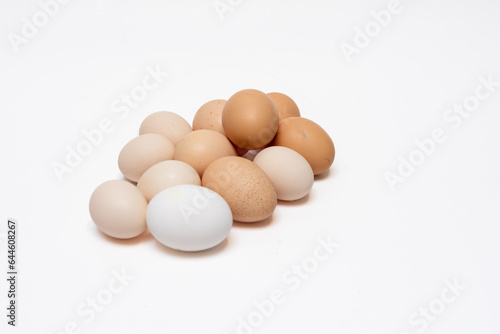 eggs on a white background,Egg cutout isolated on white background