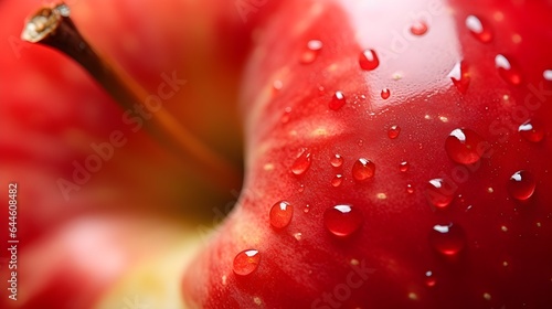 Macro photo of an apple.