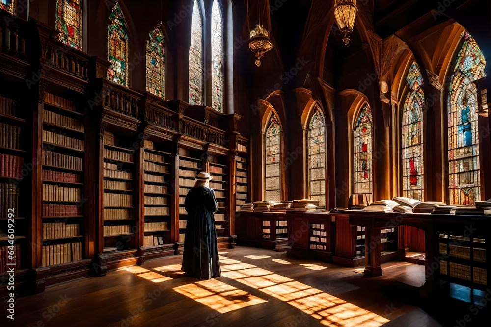 Within the ancient library's hallowed halls, the scent of antiquity mingles with the hushed whispers of countless generations. AI Generative Within the ancient library's hallowed halls, the scent of antiquity mingles with the hushed whispers of countless generations. AI Generative