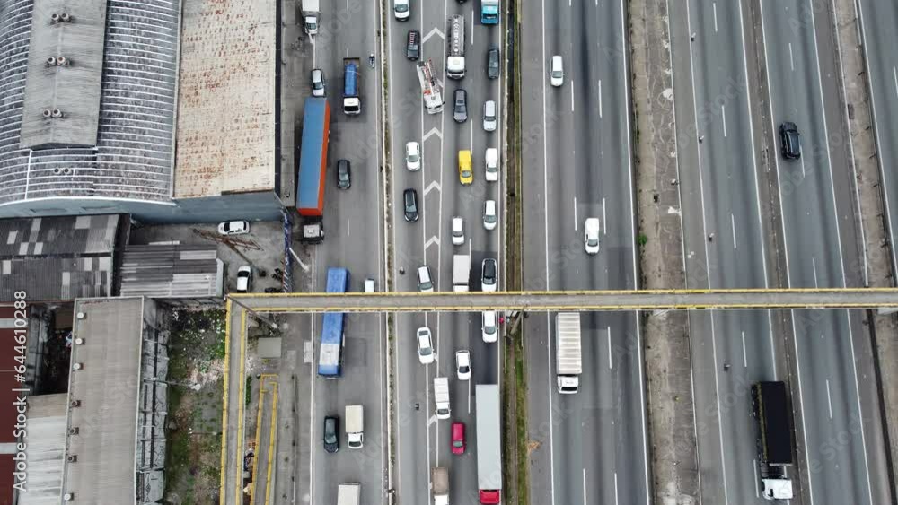 aerial view of the Presidente Dutra highway aerial view of the Presidente Dutra highway