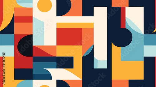 Abstract geometric vector pattern with transition effect