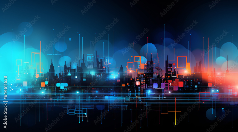 Obraz premium abstract technology communication concept background
