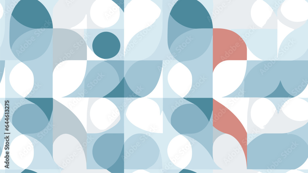 Subtle Colored Abstract Vector Pattern Design With Simple Geometric Shapes