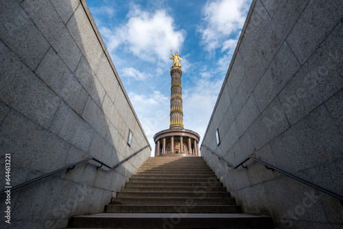 Photography The Berlin Siegessaeule (Victory Column) in Tiergarten park, seen at Germany