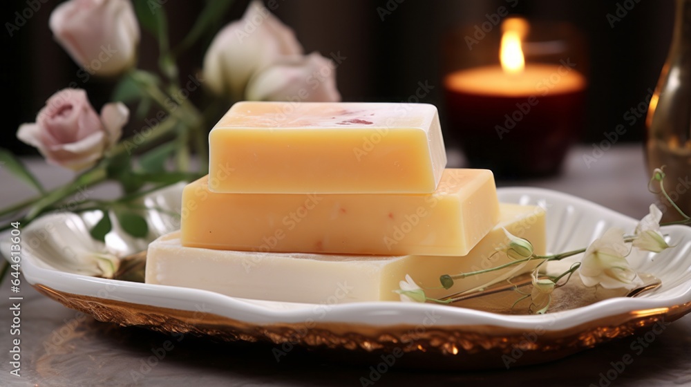 fresh natural handmade soap.