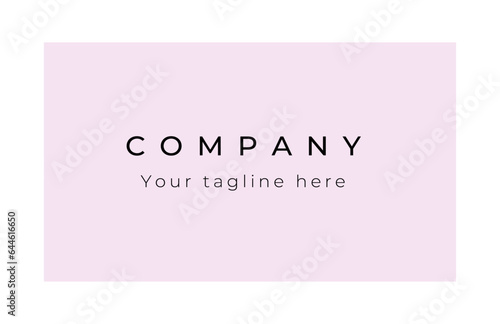 Carte de visite moderne et minimaliste. élégante carte de visite professionnelle, avec un fond blanc, et des éléments rose. Carte féminine, simple, carré géométrique, et sobre