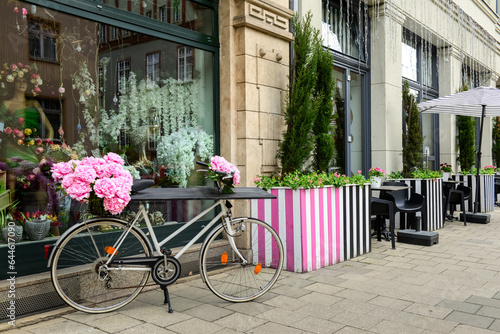 New stylish bicycle with pe...