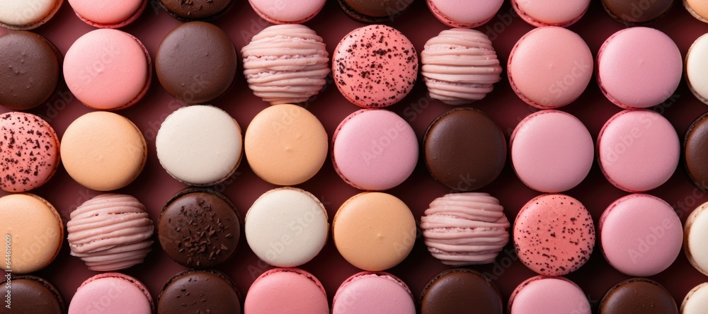 Obraz premium French Macaron Background