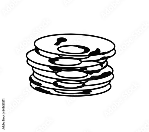 pile of dirty dishes icon