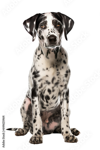 Portrait of a friendly dog, on a transparent background