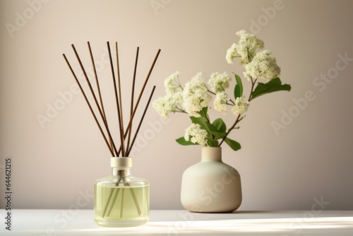 A stunning white bouquet of vibrant flowers sitting in a jar, contrasted with a minimalist vase filled with delicate houseplants, creates a captivating centrepiece that brings life and beauty to any 