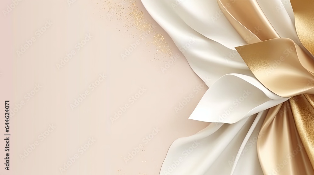 Pastel beige and white gradiant background wallpaper with minimalist and shining gold decoration Pastel beige and white gradiant background wallpaper with minimalist and shining gold decoration