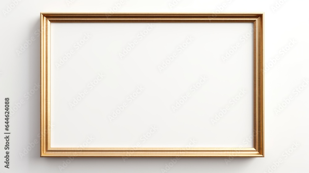 Gold frame on a white background Gold frame on a white background