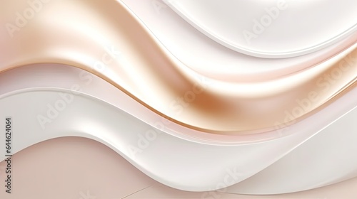 Pastel beige and white gradiant background wallpaper with minimalist and shining gold decoration