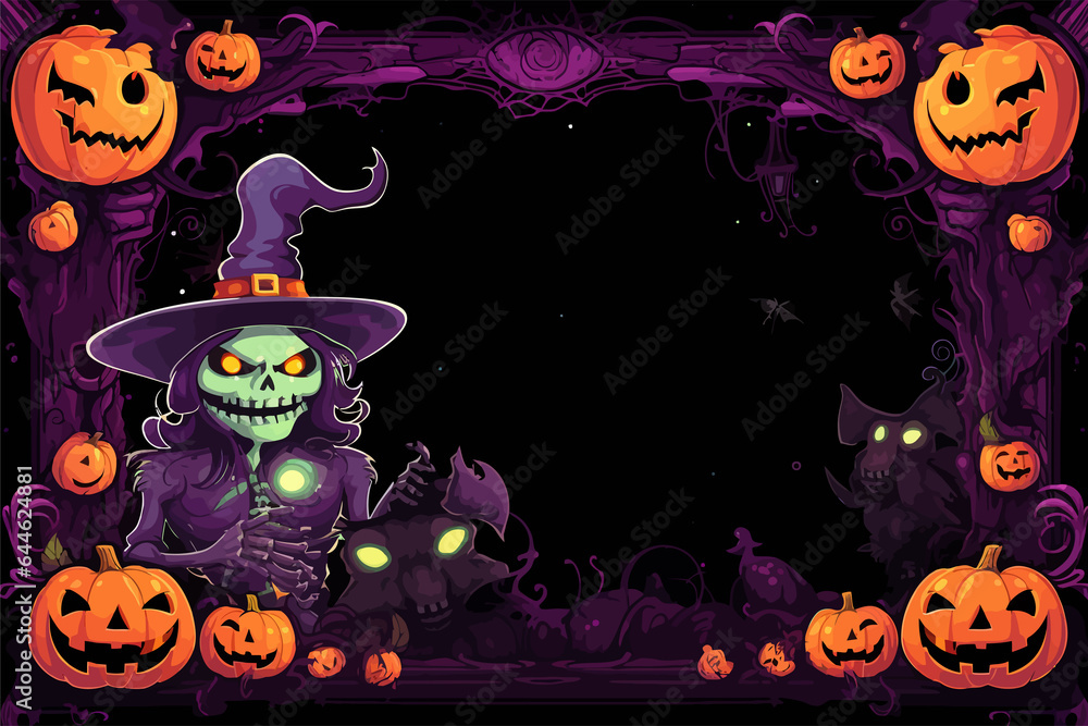 Halloween background frame with copy space Halloween background frame with copy space