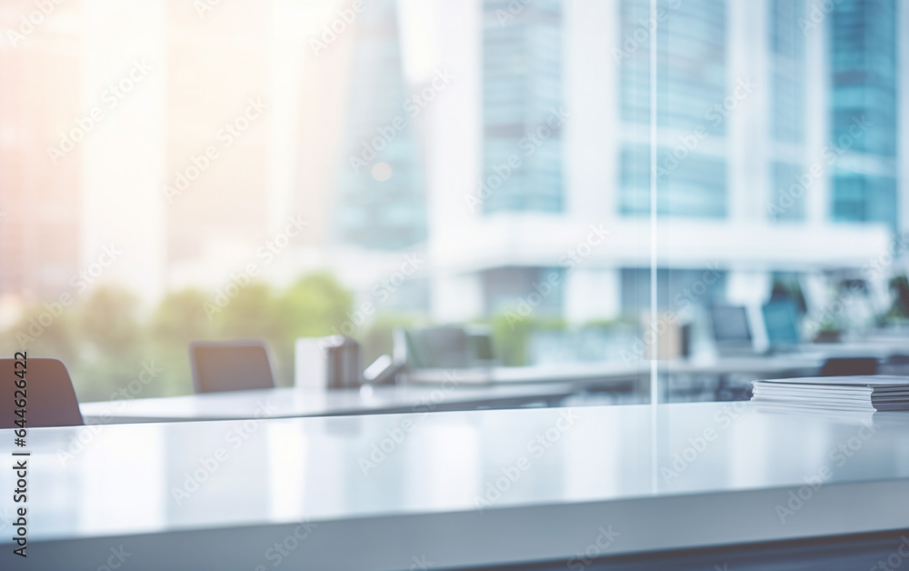Blur background of empty modern office background in city center workspace interior design Blur background of empty modern office background in city center workspace interior design