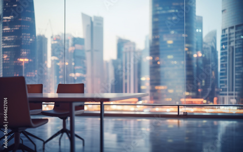 Blur background of empty modern office background in city center workspace interior design © MUS_GRAPHIC