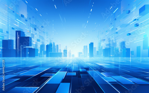 Bright blue business background