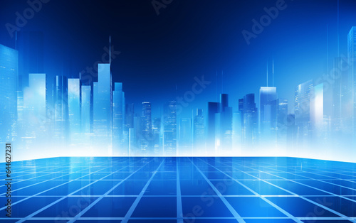 Bright blue business background