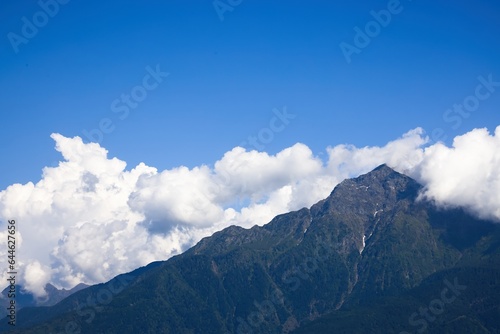 Mountain ranges near Lake Como in Italy.