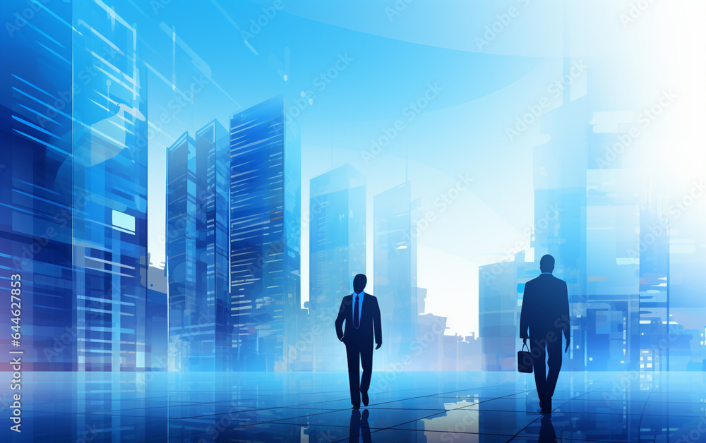 Bright blue business background Bright blue business background