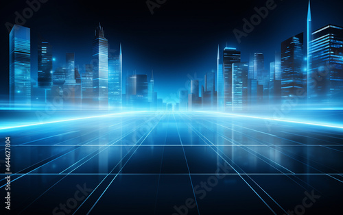 Bright blue business background © MUS_GRAPHIC