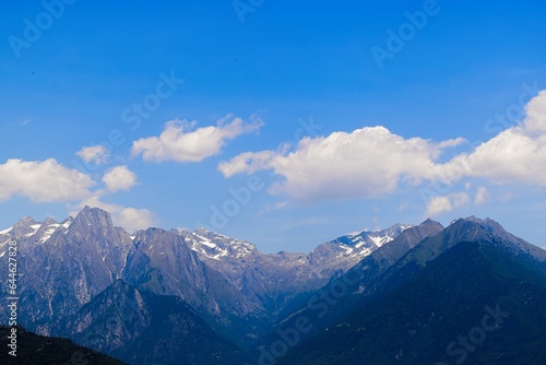 Fototapeta Naklejka Na Ścianę i Meble -  Mountain ranges near Lake Como in Italy.