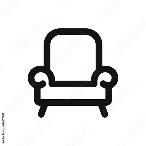 icon. vector illustration. sign or icon. furniture store. sofa. flat web sign. Armchair.