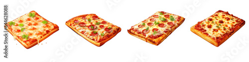 Sicilian Pizza clipart collection, vector, icons isolated on transparent background