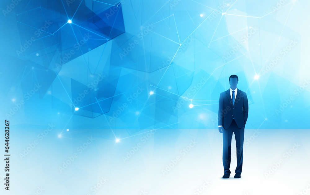 Bright blue business background Bright blue business background