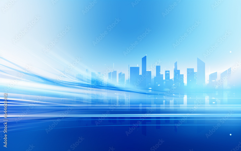 Bright blue business background
