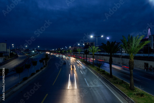 Highway in Algiers, Alger, Ageria by night. © Bruno
