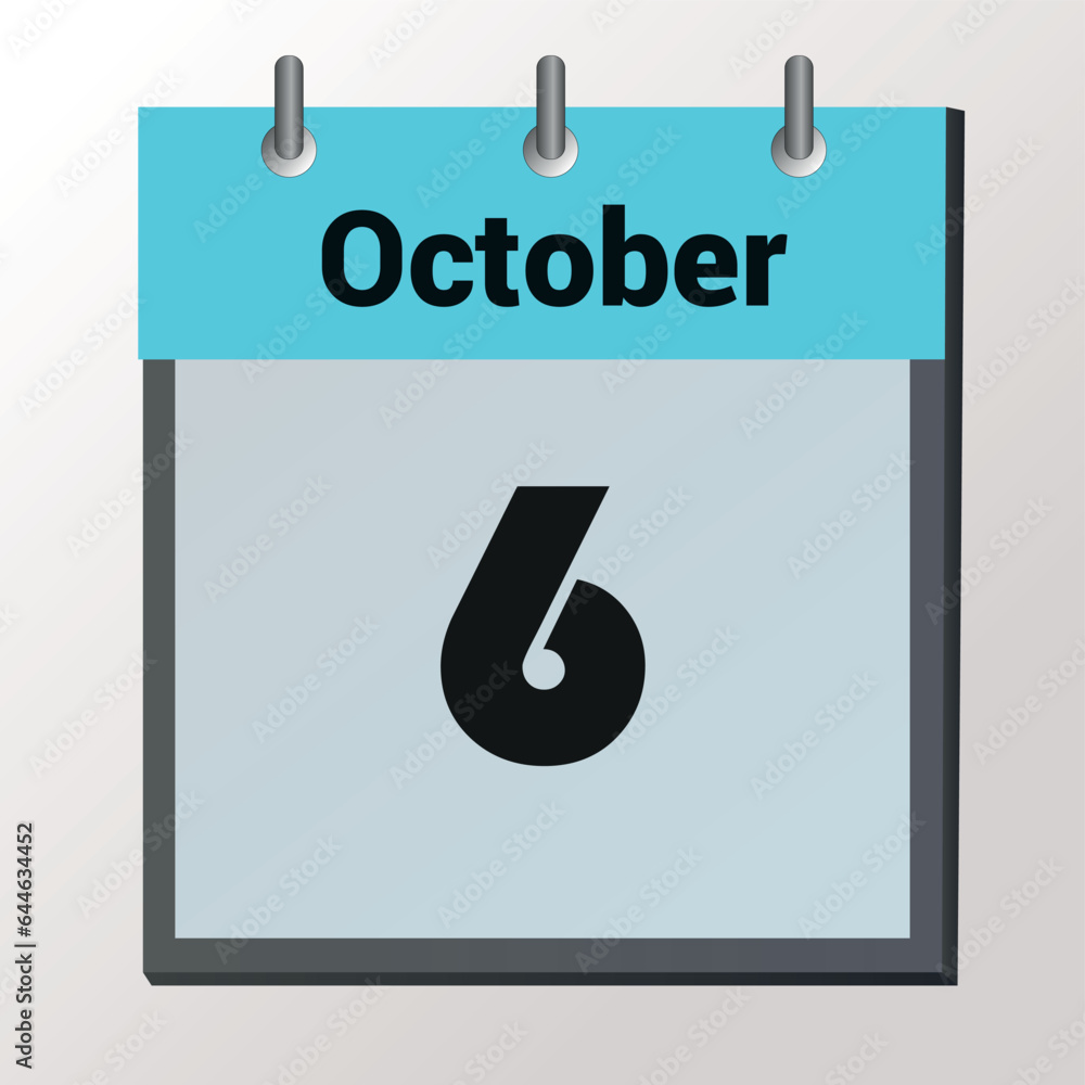 October 6, Cover design with number cube October 6, Cover design with number cube