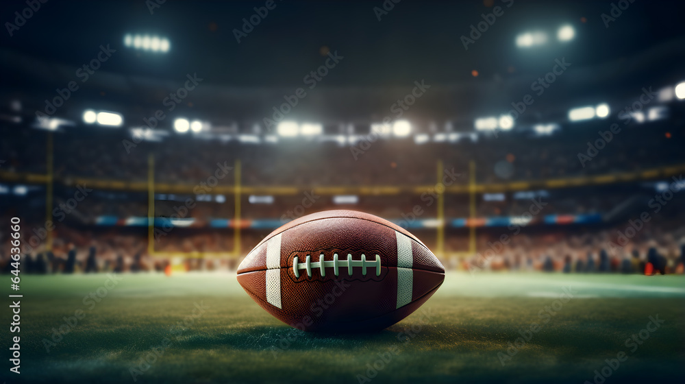 Football in a Stadium - Close-up, High-Resolution Football in a Stadium - Close-up, High-Resolution