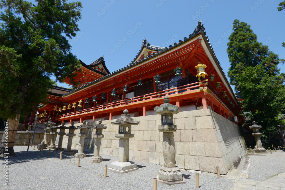 Naklejka premium 石清水八幡宮 本殿の回廊 京都府八幡市