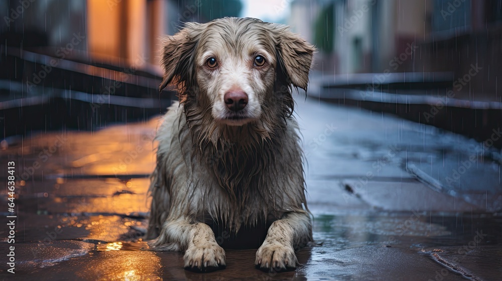 Lonely Puppy Waits On Street