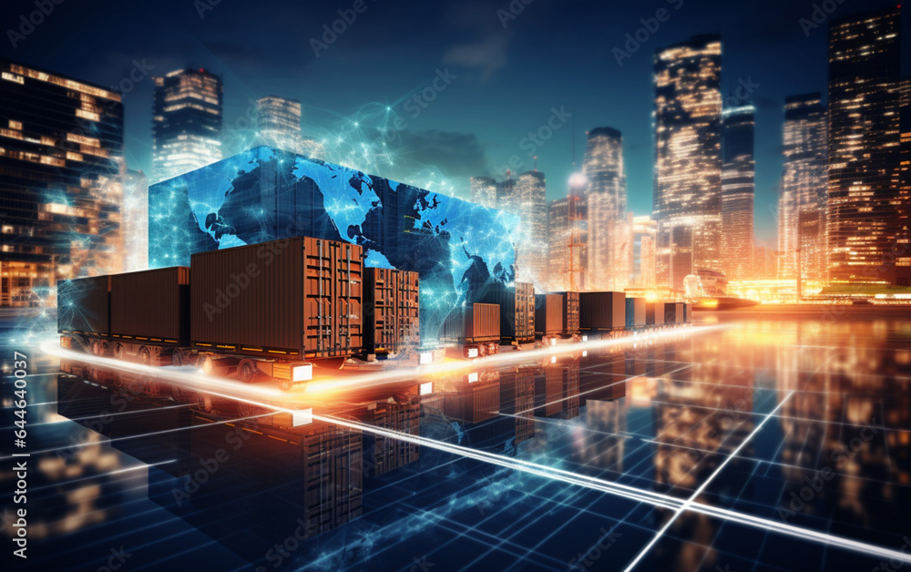 Global business logistics import export background Global business logistics import export background