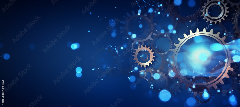 Innovation Computer Data Cogs Technology Banner Background