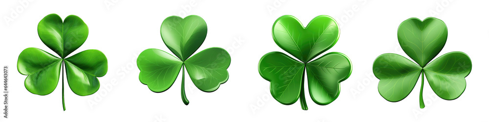 St. Patrick's shamrock clipart collection, vector, icons isolated on transparent background St. Patrick's shamrock clipart collection, vector, icons isolated on transparent background