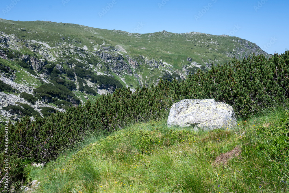 Landscape of Rila Mountain near Malyovitsa peak, Bulgaria Landscape of Rila Mountain near Malyovitsa peak, Bulgaria