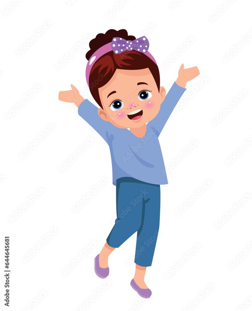 Vector Illustration cute little kids Vector Illustration cute little kids
