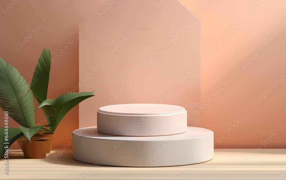 Podium mockup display with for product presentation Podium mockup display with for product presentation