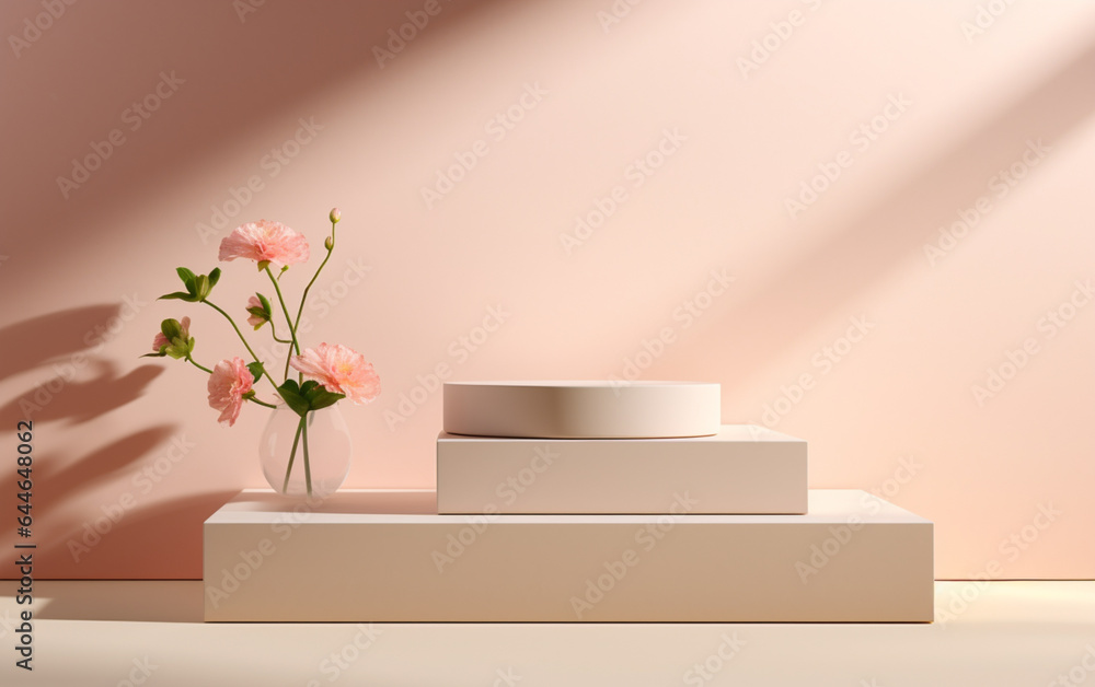 Podium mockup display with for product presentation Podium mockup display with for product presentation