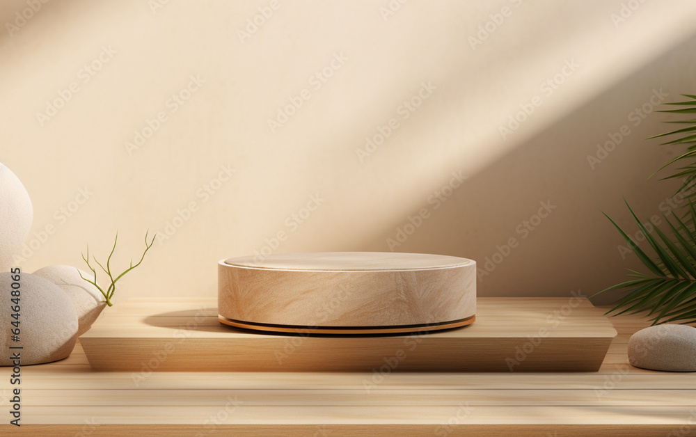 Podium mockup display with for product presentation Podium mockup display with for product presentation