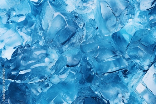ice texture background, close up macro on blue ice with cracks texture, frozen water on lake or sea surface, winter season graphic resource
