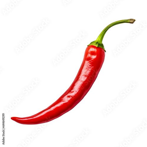 Red fresh chili pepper isolated on white background. Spicy Mexican Food. Seasoning for dish. hot pepper. Realistic. spicy spices for cooking. food. AI generated