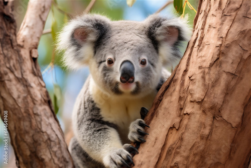 koala bear sitting on a tree