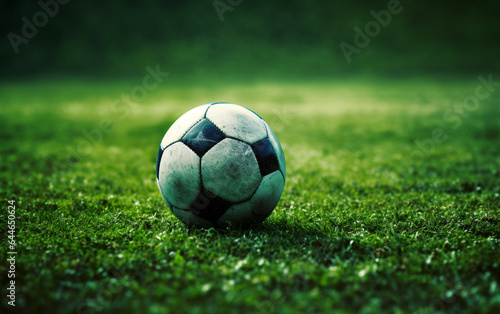 Soccer field with ball 